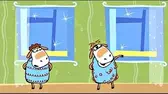 Холли и Долли моют окна Овечки Холли и Долли моют окна